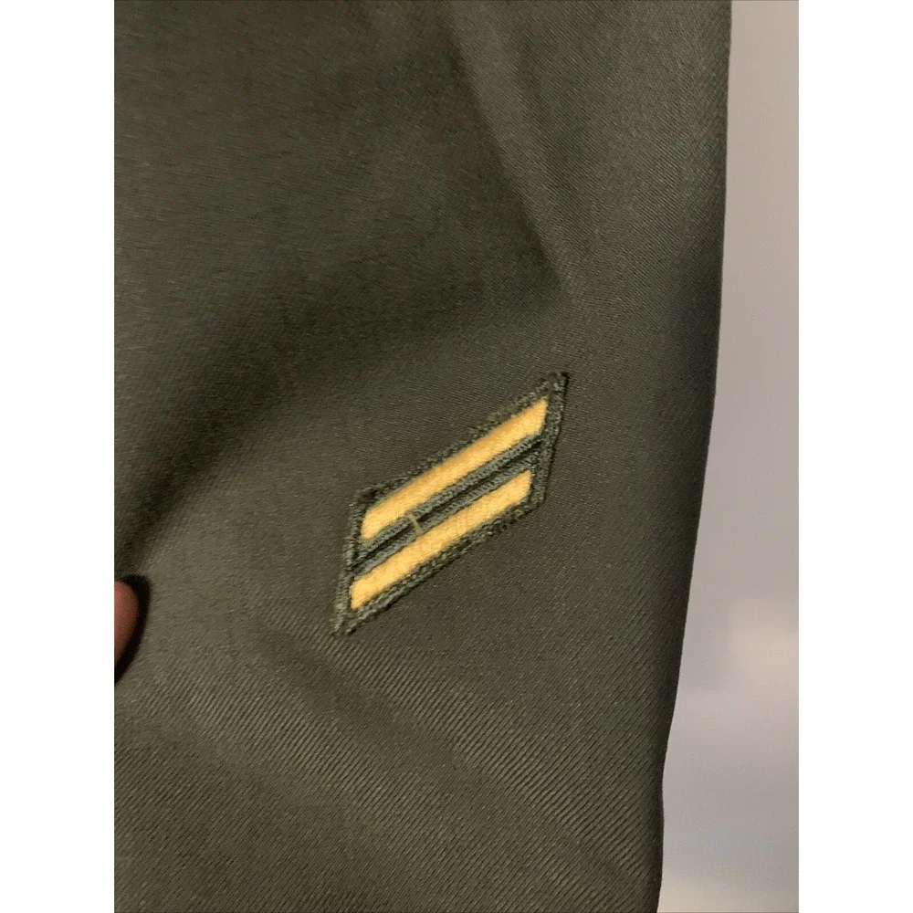 U.S Army Military Green Coat AG-44 Tranport Staff Sargent Patches 1970's